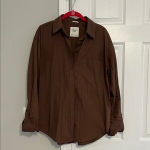 Abercrombie & Fitch Brown Button Down Shirt